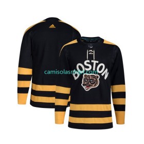 Camiseta Boston Bruins Blank Adidas 2023 Winter Classic Preto Authentic - Homem